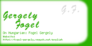 gergely fogel business card